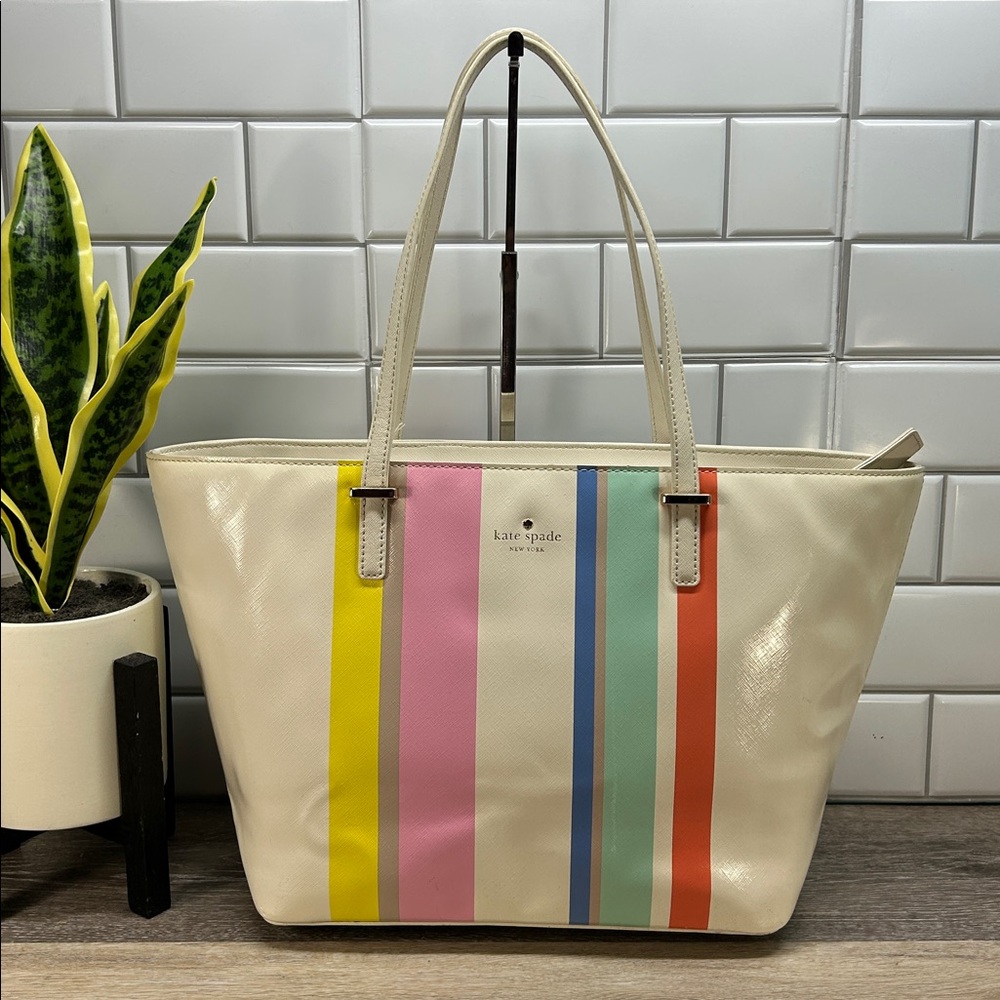 Kate Spade Multicolor Striped Tote